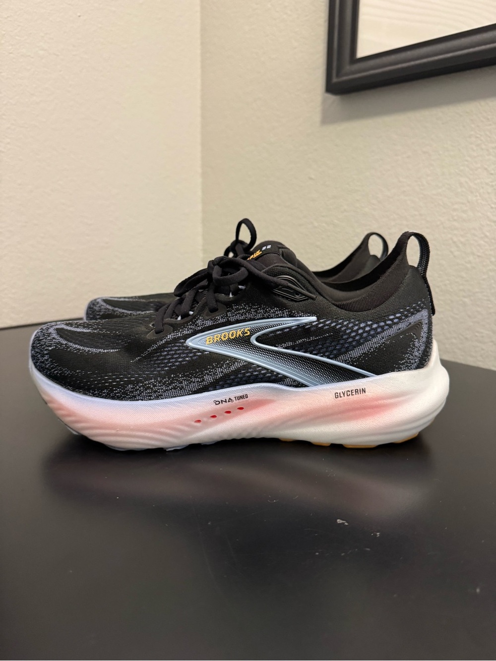 Brooks Glycerin 22 Black Blue Heron Orange